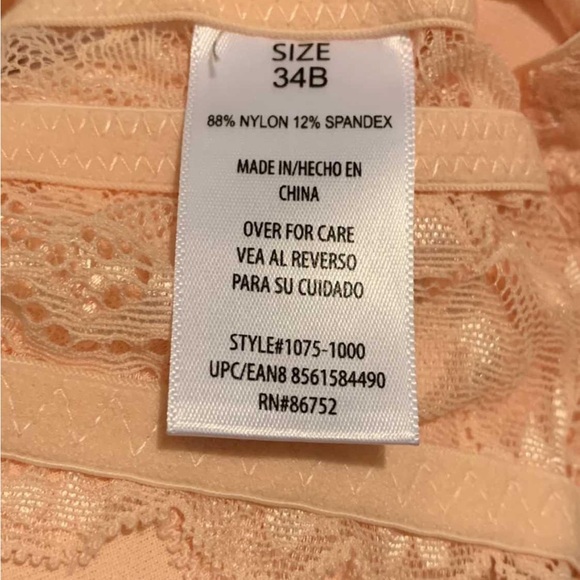 34B Peach Lacy Padded Bra - Picture 2 of 2